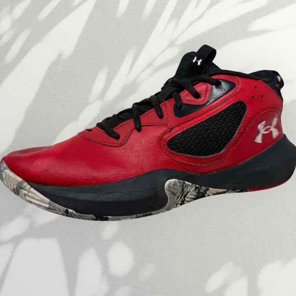 Under Armour UA Lockdown 6 Basketball Shoes Mens11 Red Black L.4.7 - Picture 1 of 15